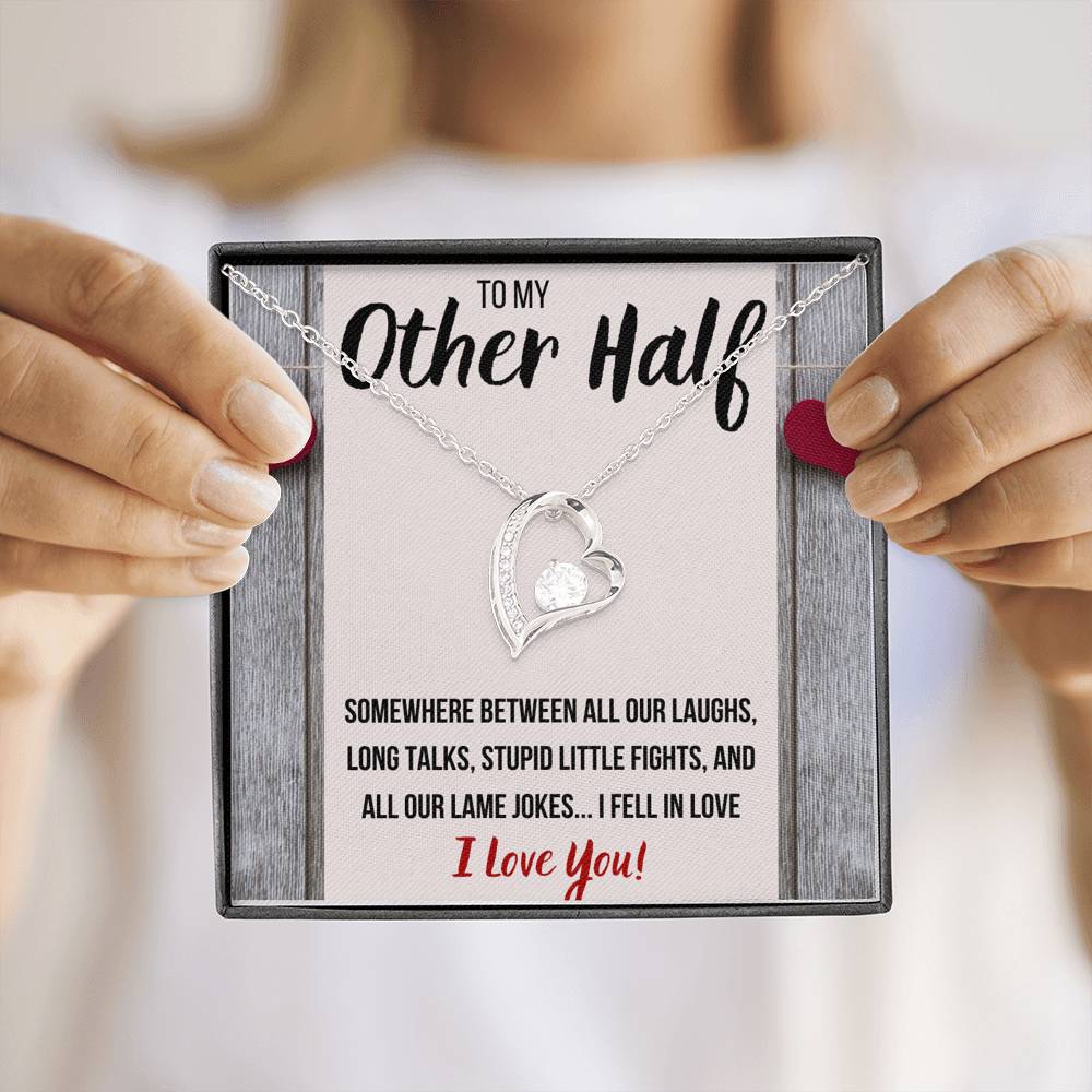 TO MY OTHER HALF "STUPID LITTLE FIGHTS" HEART NECKLACE GIFT SET - ON CLOUD NINE GIFTS