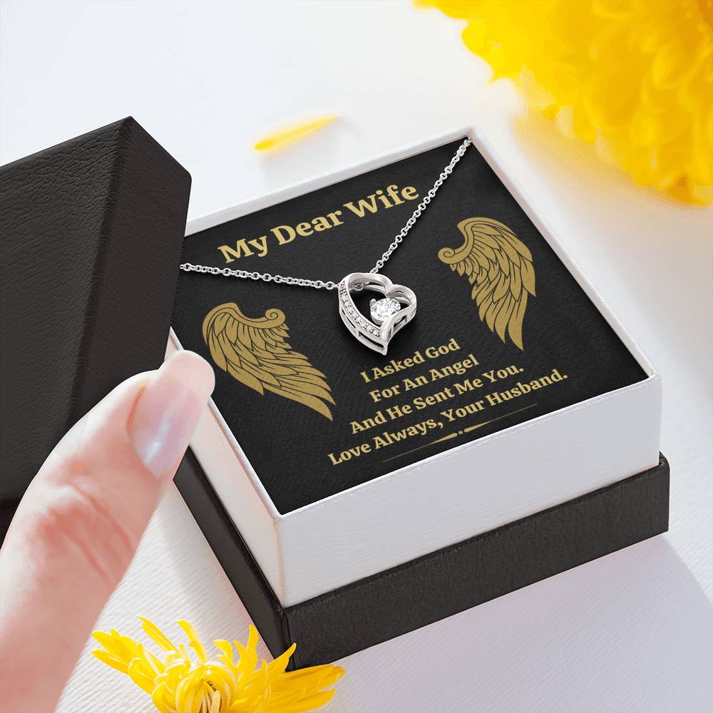 DEAR WIFE "ANGEL" FOREVER LOVE NECKLACE GIFT SET - ON CLOUD NINE GIFTS