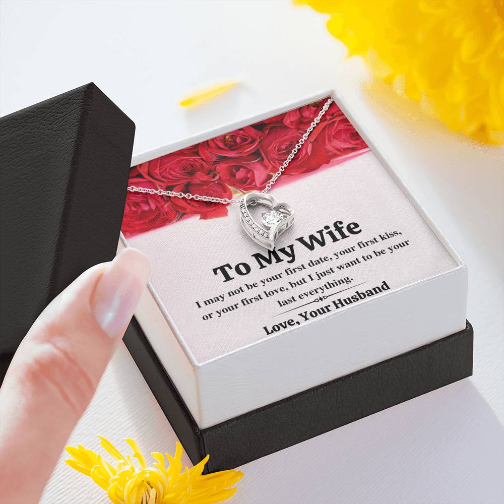TO MY WIFE "LAST EVERYTHING - RED ROSES" FOREVER LOVE NECKLACE GIFT SET - ON CLOUD NINE GIFTS