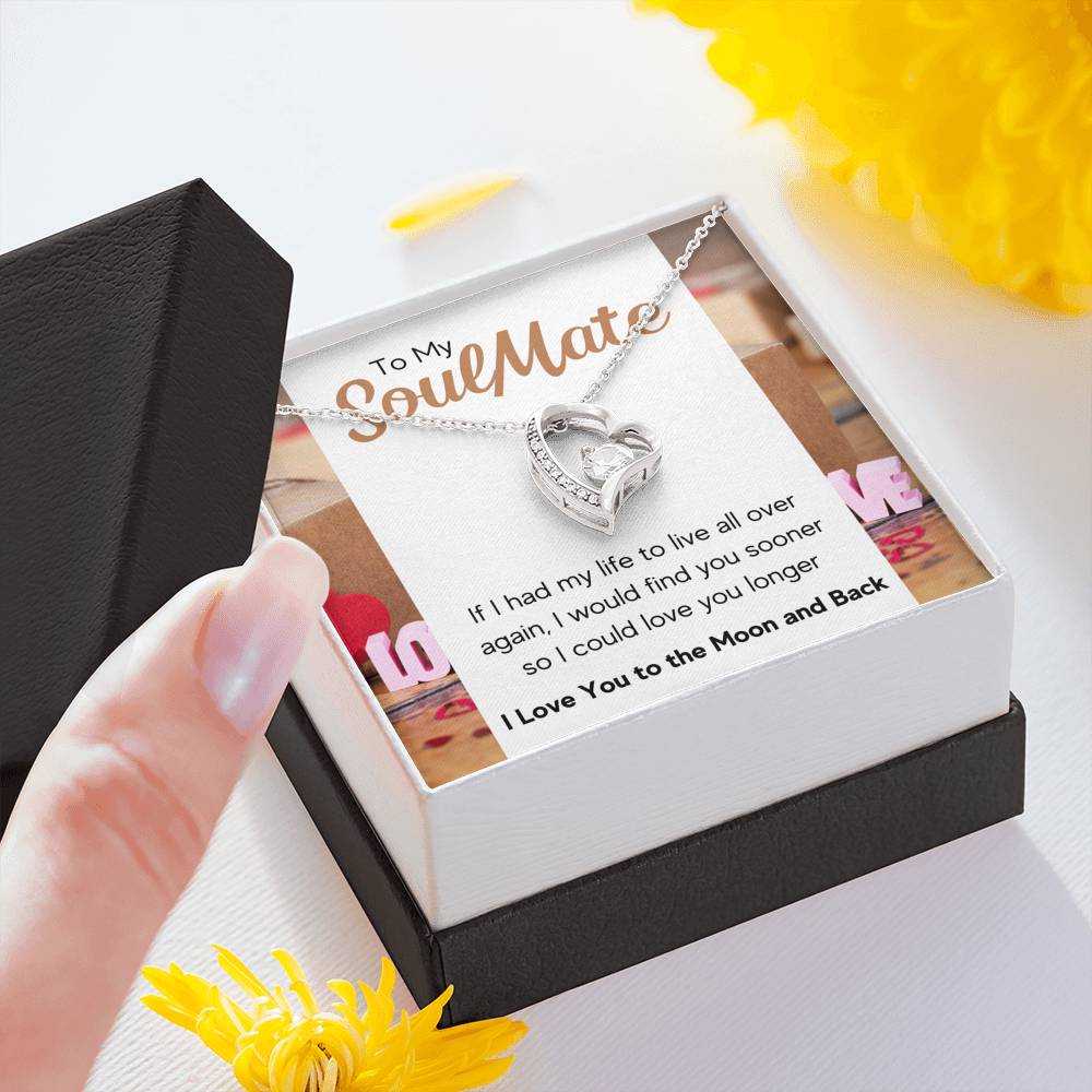 TO MY SOULMATE "LOVE YOU LONGER" HEART NECKLACE GIFT SET - ON CLOUD NINE GIFTS