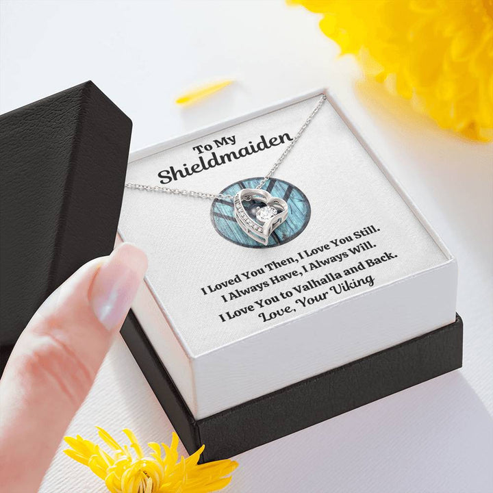 TO MY SHIELDMAIDEN "ALWAYS WILL - BLUE" FOREVER LOVE NECKLACE GIFT SET - ON CLOUD NINE GIFTS