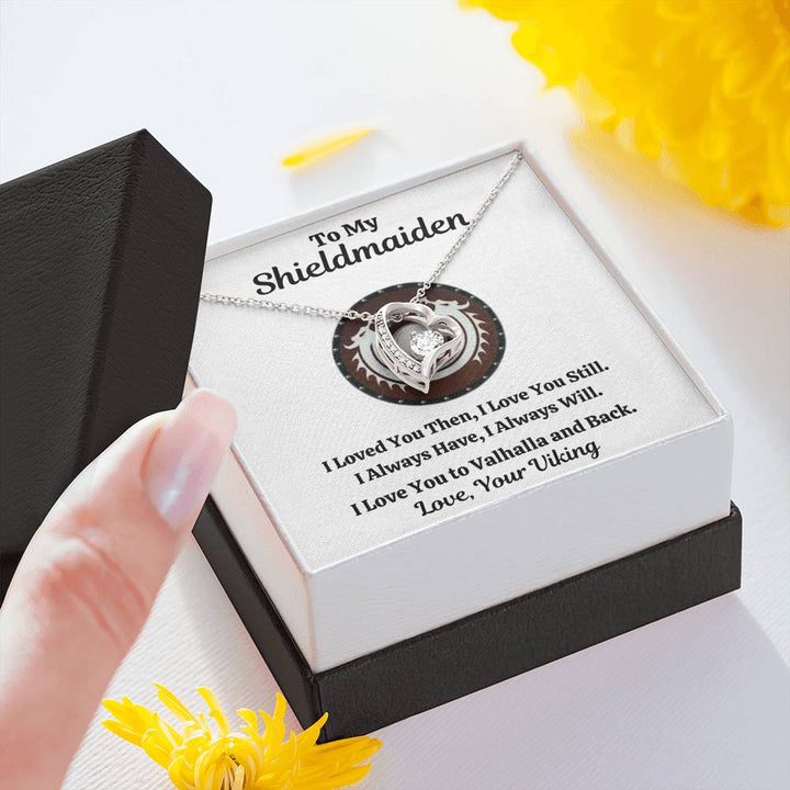 TO MY SHIELDMAIDEN "ALWAYS WILL - RED" FOREVER LOVE NECKLACE GIFT SET - ON CLOUD NINE GIFTS