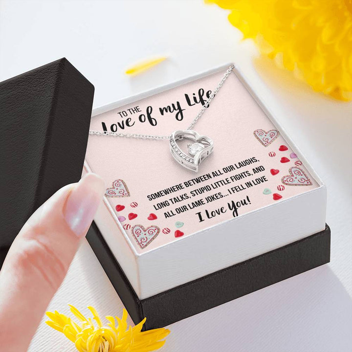 TO THE LOVE OF MY LIFE "STUPID LITTLE FIGHTS" HEART NECKLACE GIFT SET - ON CLOUD NINE GIFTS