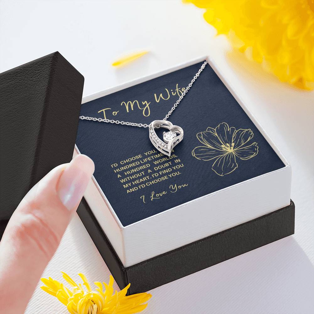 TO MY WIFE "HUNDRED LIFETIMES" FOREVER LOVE NECKLACE GIFT SET - ON CLOUD NINE GIFTS