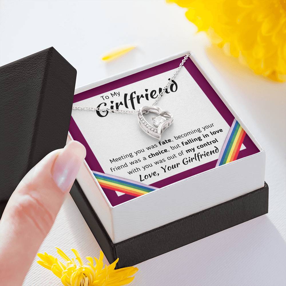 TO MY GIRLFRIEND "LOVE, YOUR GIRLFRIEND" HEART NECKLACE GIFT SET - ON CLOUD NINE GIFTS