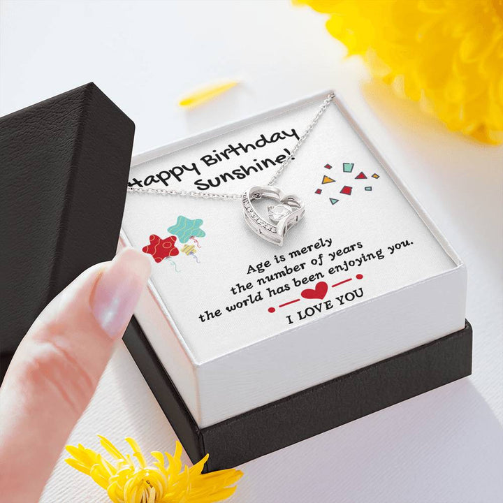 HAPPY BIRTHDAY SUNSHINE HEART NECKLACE GIFT SET - ON CLOUD NINE GIFTS