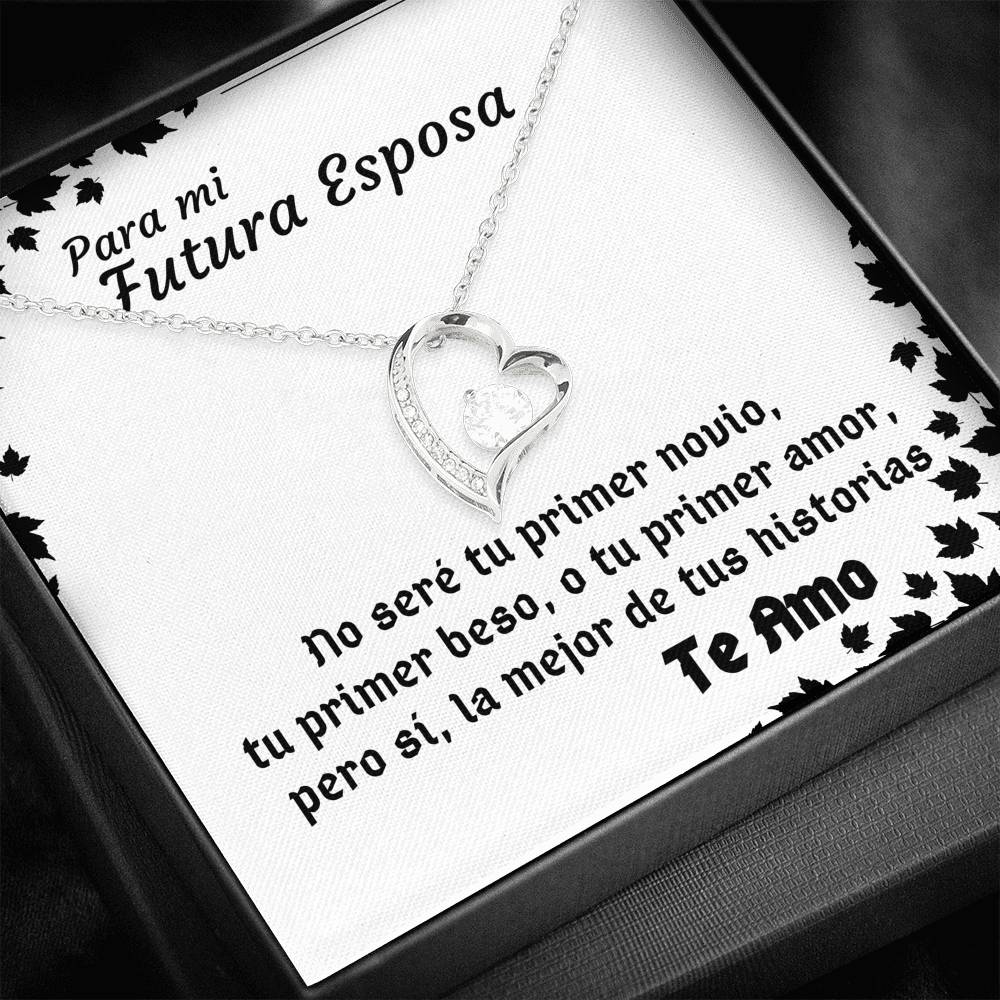 PARA MI FUTURA ESPOSA HEART NECKLACE | MESSAGE CARD | GIFT BOX - ON CLOUD NINE GIFTS