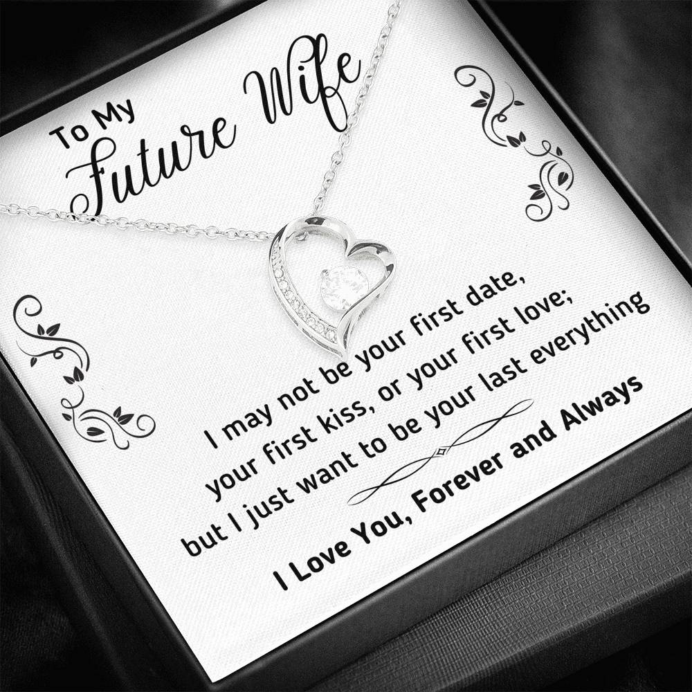TO MY FUTURE WIFE "LAST EVERYTHING" HEART NECKLACE GIFT SET - ON CLOUD NINE GIFTS