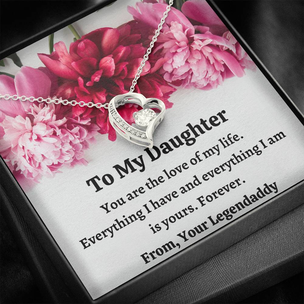 TO MY DAUGHTER "FROM, YOUR LEGENDADDY" FOREVER LOVE NECKLACE GIFT SET - ON CLOUD NINE GIFTS