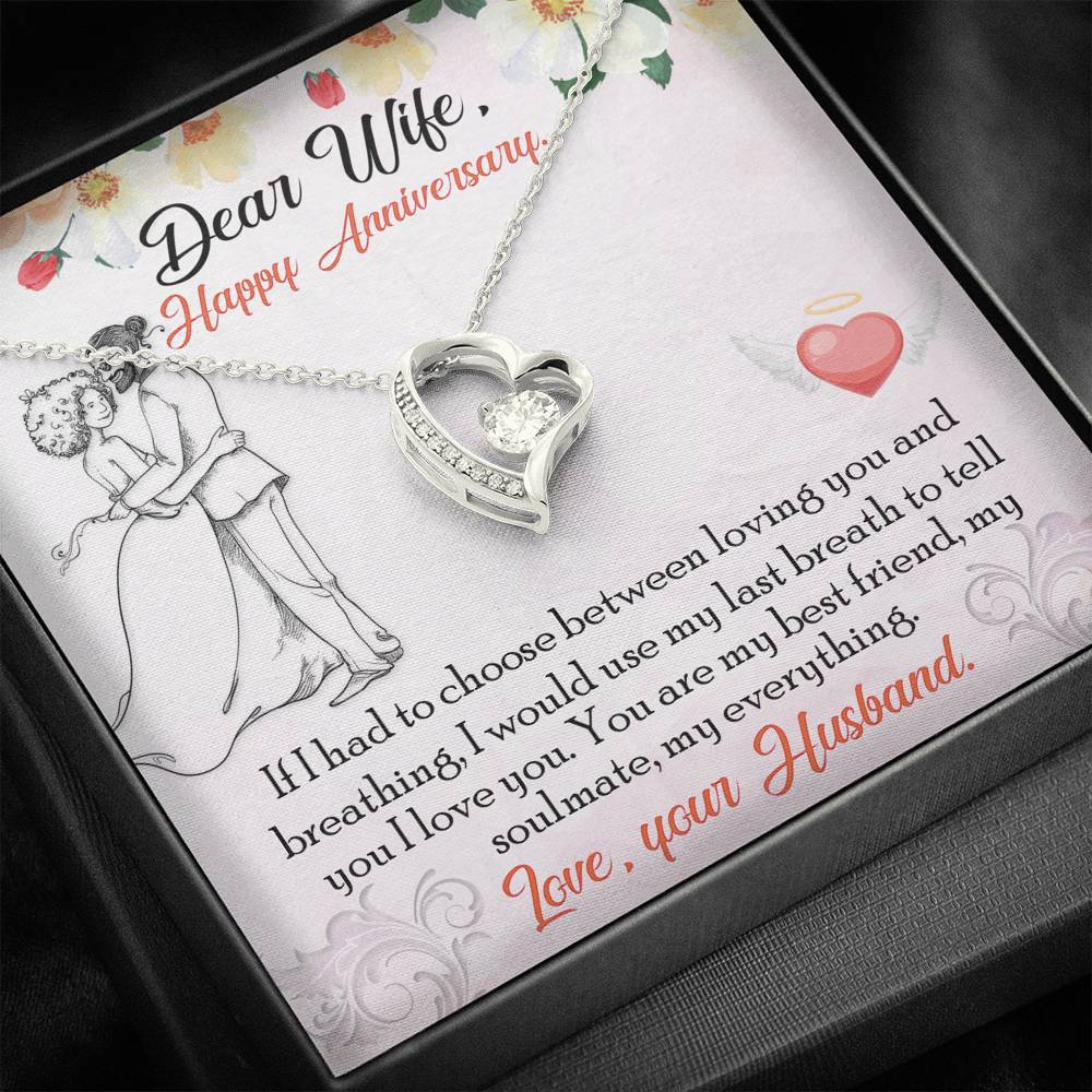 DEAR WIFE "BREATHING" FOREVER LOVE NECKLACE ANNIVERSARY GIFT SET - ON CLOUD NINE GIFTS