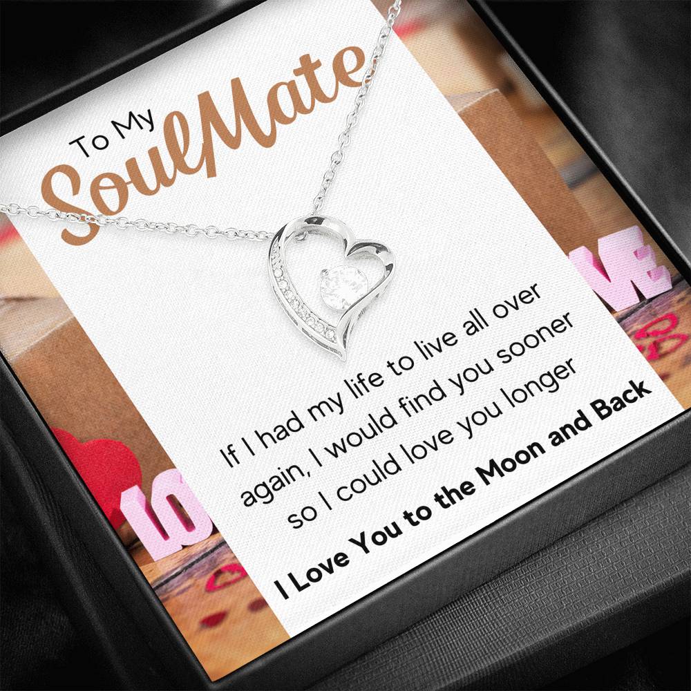 TO MY SOULMATE "LOVE YOU LONGER" HEART NECKLACE GIFT SET - ON CLOUD NINE GIFTS