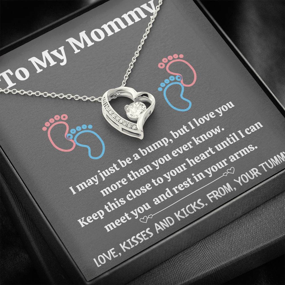 TO MY MOMMY "BABY FEET - GRAY" FOREVER LOVE NECKLACE GIFT SET - ON CLOUD NINE GIFTS