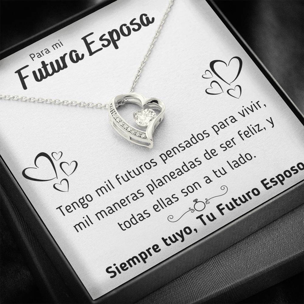 PARA MI FUTURA ESPOSA "MIL MANERAS" FOREVER LOVE NECKLACE GIFT SET - ON CLOUD NINE GIFTS