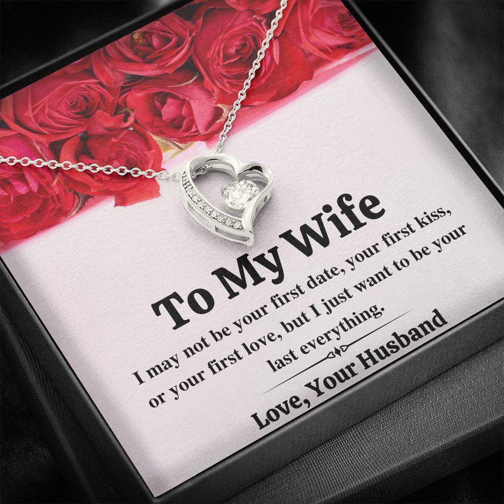 TO MY WIFE "LAST EVERYTHING - RED ROSES" FOREVER LOVE NECKLACE GIFT SET - ON CLOUD NINE GIFTS