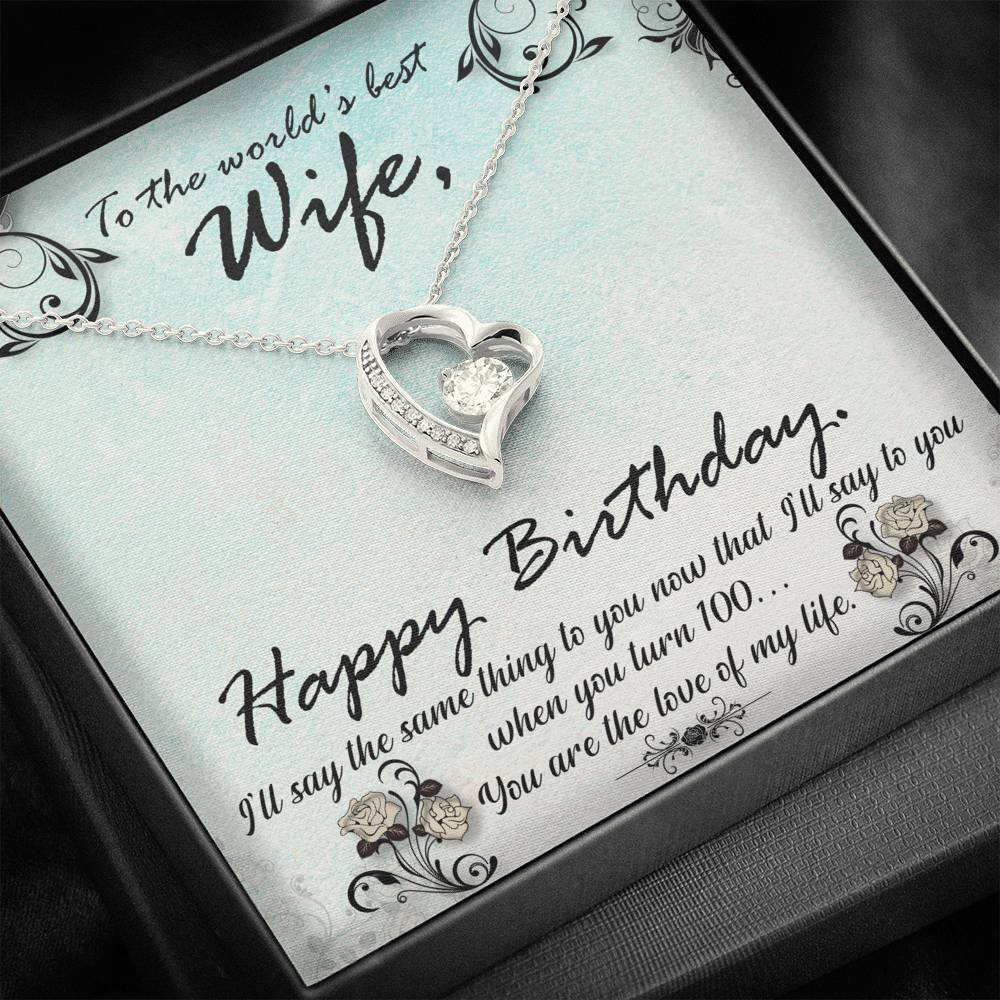 TO MY WIFE "HUNDRED" FOREVER LOVE NECKLACE GIFT SET - ON CLOUD NINE GIFTS
