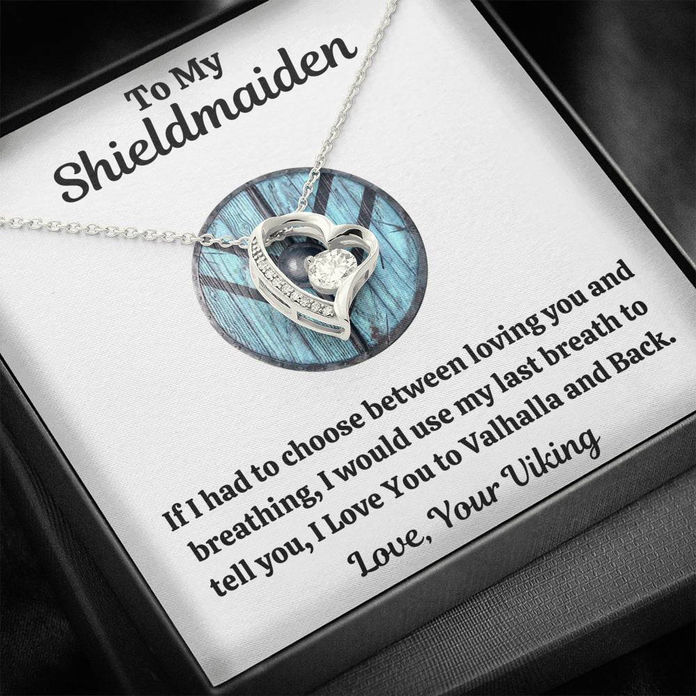 TO MY SHIELDMAIDEN "BREATHING - BLUE" FOREVER LOVE NECKLACE GIFT SET - ON CLOUD NINE GIFTS