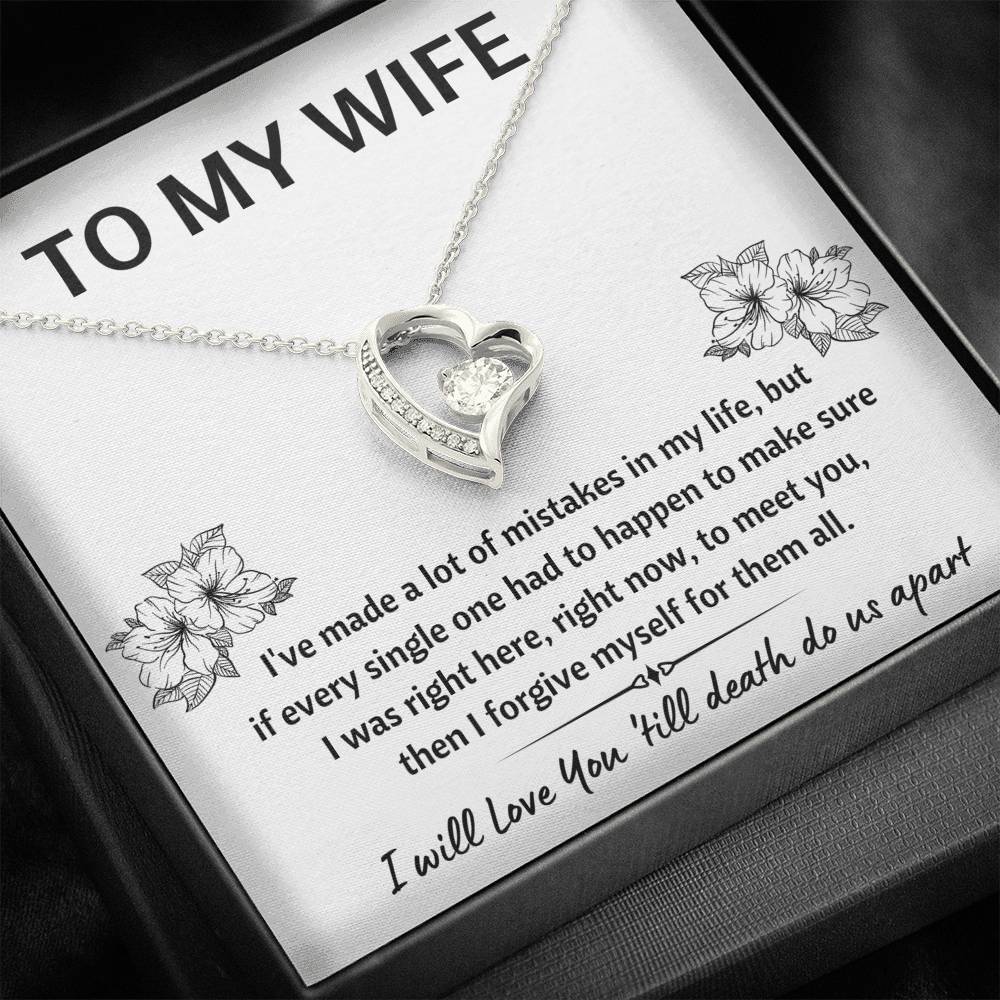 TO MY WIFE "MISTAKES" FOREVER LOVE NECKLACE GIFT SET - ON CLOUD NINE GIFTS