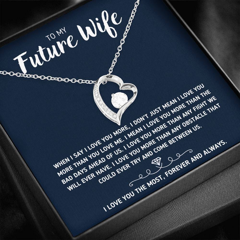 TO MY FUTURE WIFE "LOVE YOU THE MOST" HEART NECKLACE GIFT SET - ON CLOUD NINE GIFTS