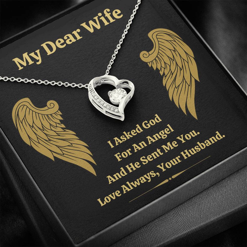 DEAR WIFE "ANGEL" FOREVER LOVE NECKLACE GIFT SET - ON CLOUD NINE GIFTS