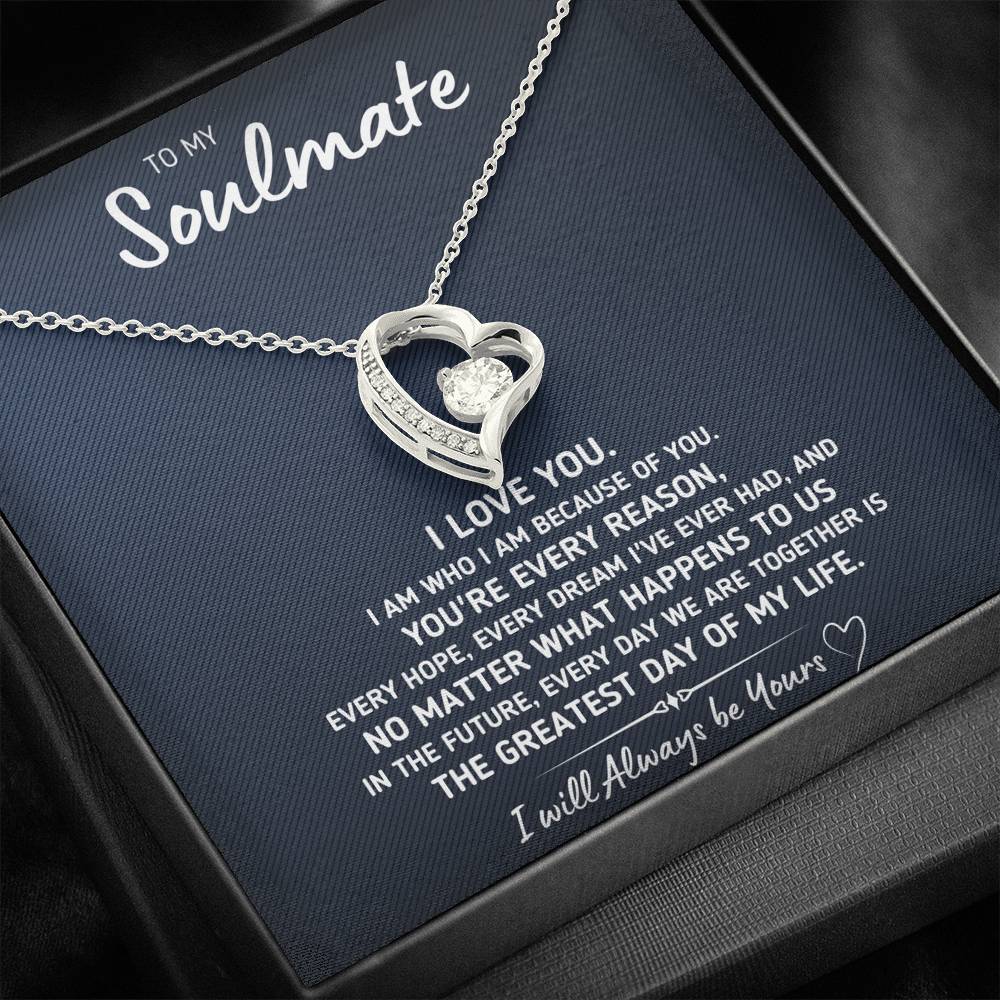 TO MY SOULMATE "GREATEST DAY" FOREVER LOVE NECKLACE GIFT SET - ON CLOUD NINE GIFTS