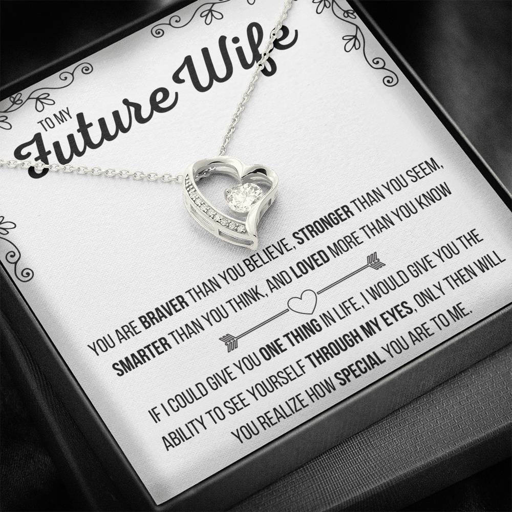 TO MY FUTURE WIFE "LOVED MORE THAN YOU KNOW" FOREVER LOVE NECKLACE GIFT SET - ON CLOUD NINE GIFTS