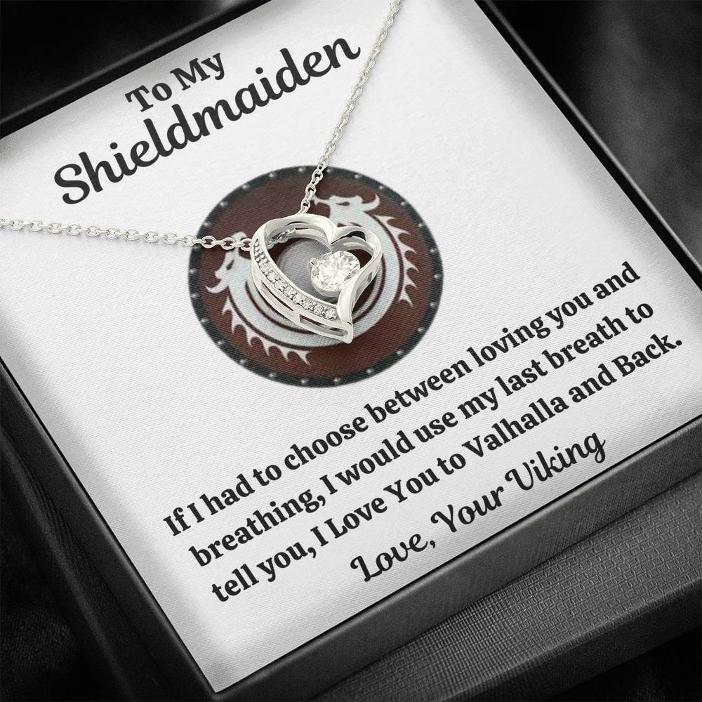 TO MY SHIELDMAIDEN "BREATHING - RED" FOREVER LOVE NECKLACE GIFT SET - ON CLOUD NINE GIFTS