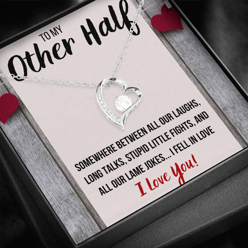 TO MY OTHER HALF "STUPID LITTLE FIGHTS" HEART NECKLACE GIFT SET - ON CLOUD NINE GIFTS