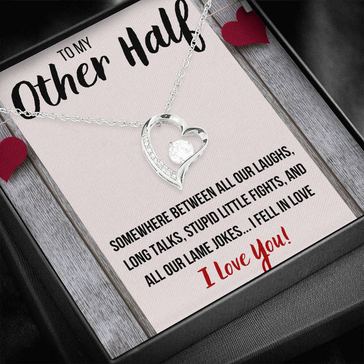 TO MY OTHER HALF "STUPID LITTLE FIGHTS" HEART NECKLACE GIFT SET - ON CLOUD NINE GIFTS