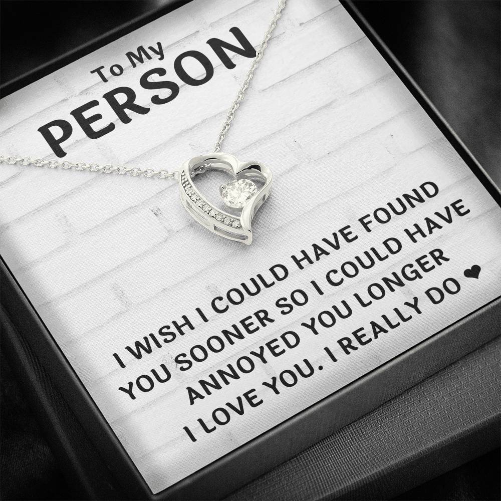 TO MY PERSON "FOUND YOU SOONER" FOREVER LOVE NECKLACE GIFT SET - ON CLOUD NINE GIFTS