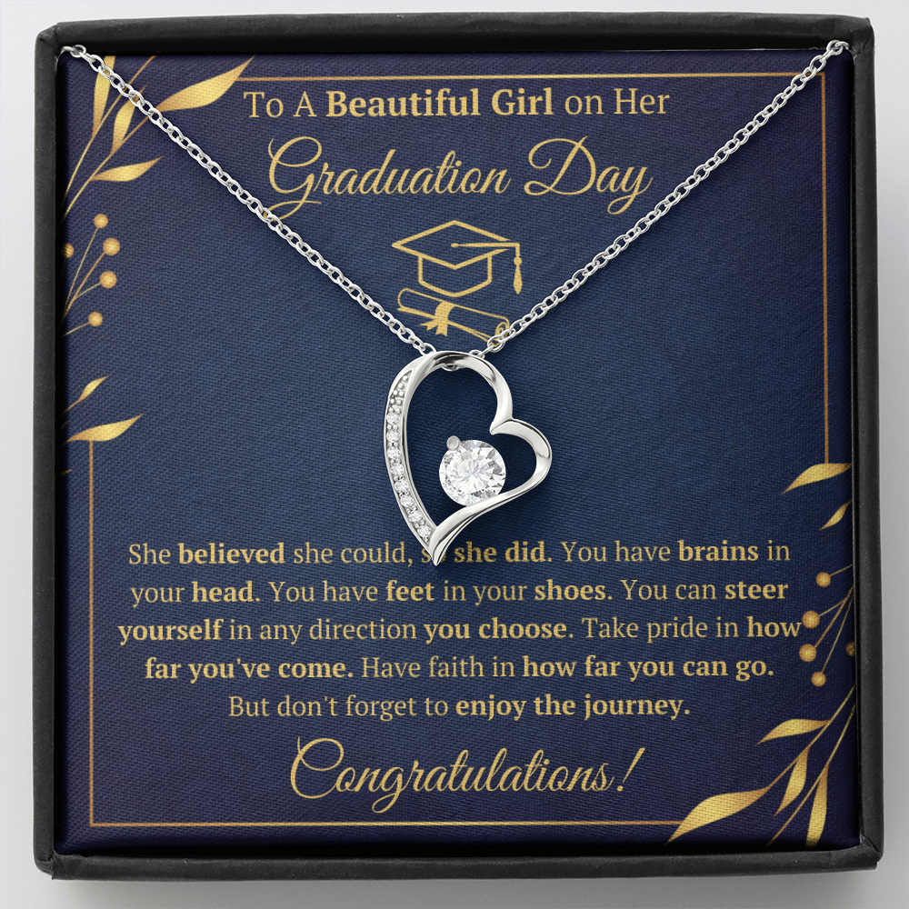 Graduation gifts jewelry for daughter granddaughter graduation necklace high school class of 2022 presents with message card and gift box - ON CLOUD NINE GIFTS
