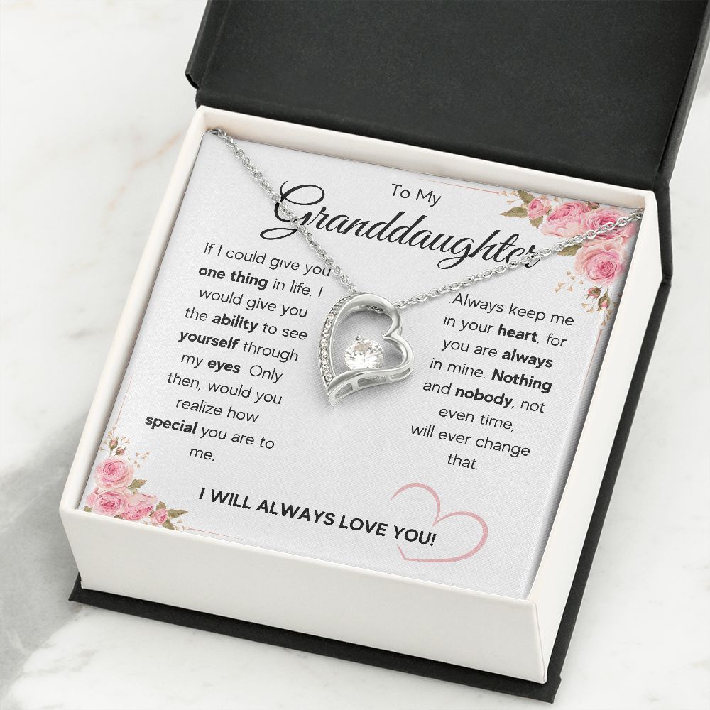 Gifts for adult granddaughter from grandmother and grandpa graduation birthday present Interlocking Necklace with Message Card and Gift Box - ON CLOUD NINE GIFTS