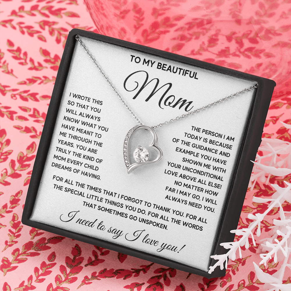 TO MY MOM DREAMS FOREVER LOVE NECKLACE GIFT SET - ON CLOUD NINE GIFTS