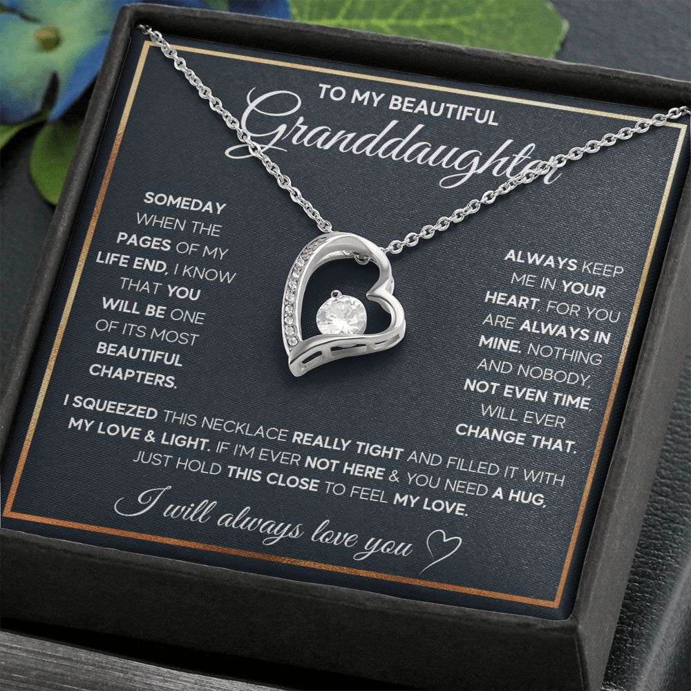 to my beautiful granddaughter necklace gifts for granddaughter birthday card for granddaughter jewelry for granddaughter - ON CLOUD NINE GIFTS