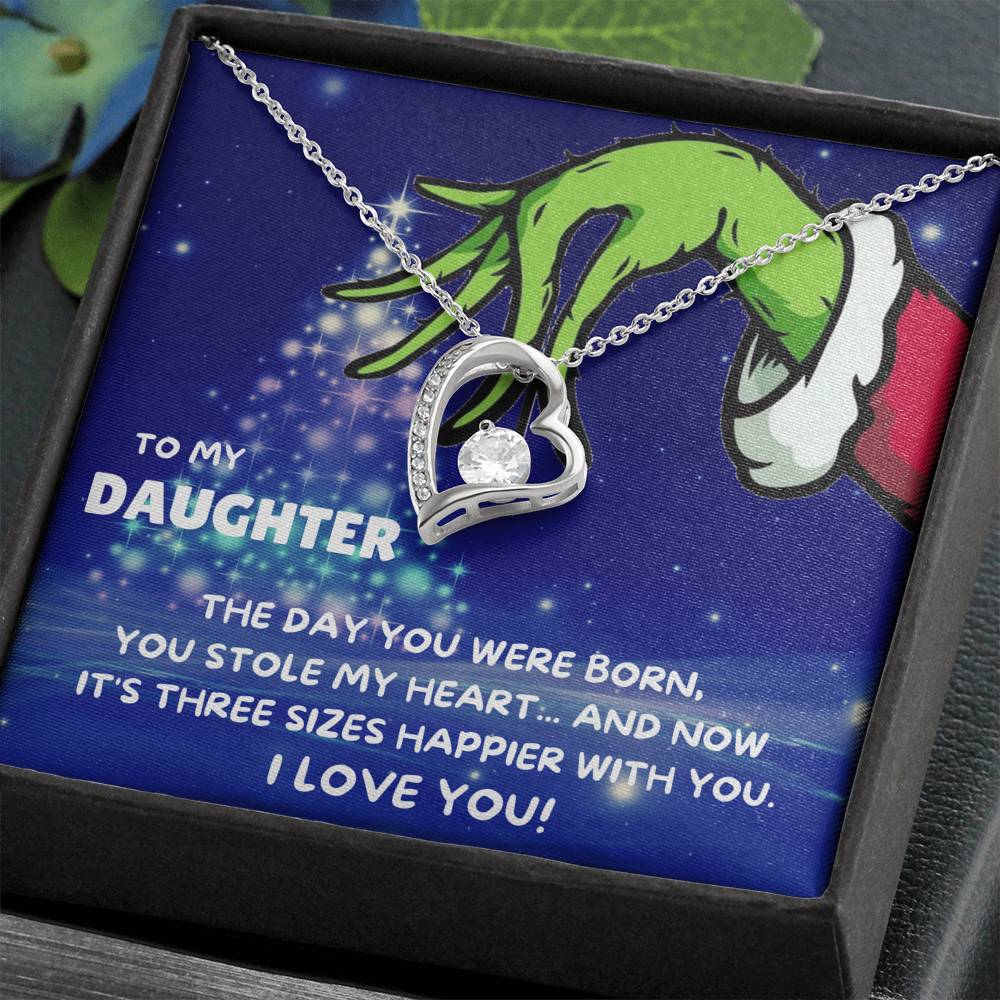 TO MY DAUGHTER THREE SIZES HAPPIER FOREVER LOVE NECKLACE GIFT SET - ON CLOUD NINE GIFTS