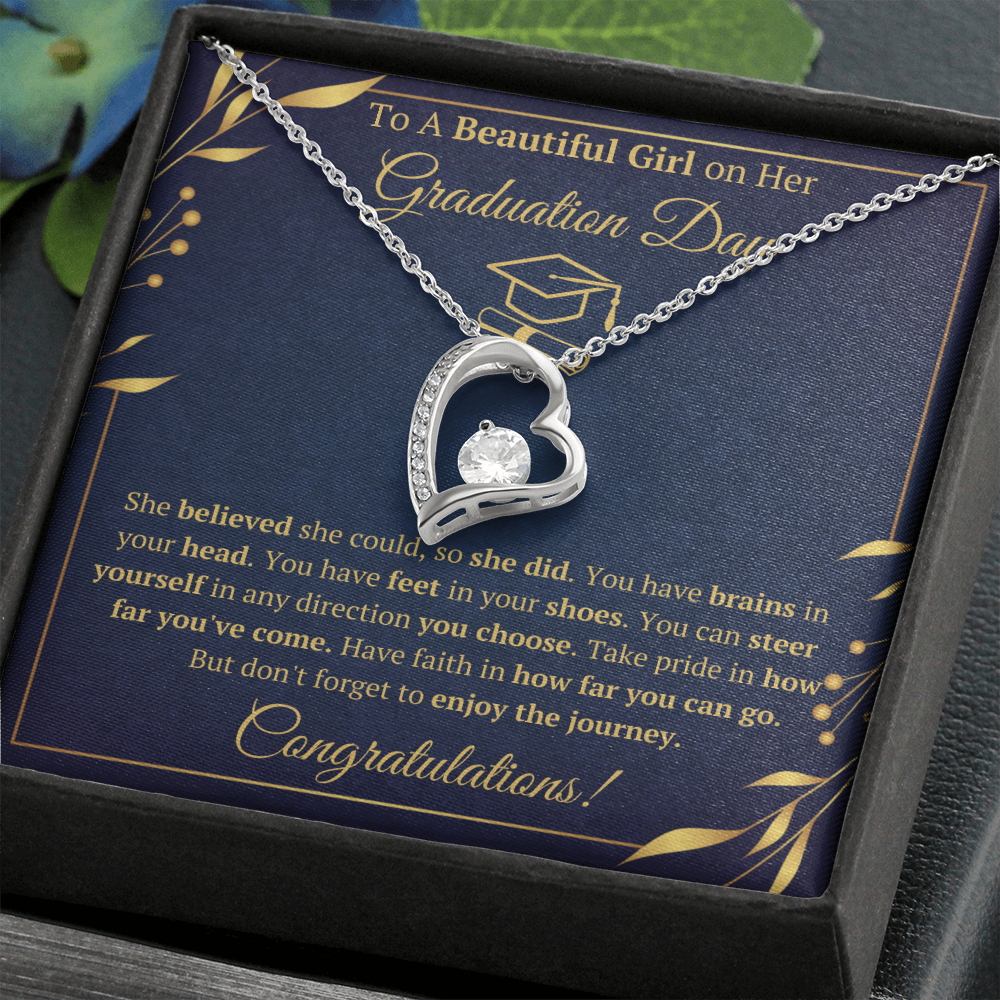 Graduation gifts jewelry for daughter granddaughter graduation necklace high school class of 2022 presents with message card and gift box - ON CLOUD NINE GIFTS