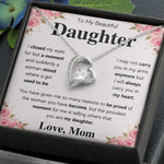 to my beautiful daughter from mom necklace mother and daughter necklaces birthday gifts for daughter adult mother to daughter gifts - ON CLOUD NINE GIFTS