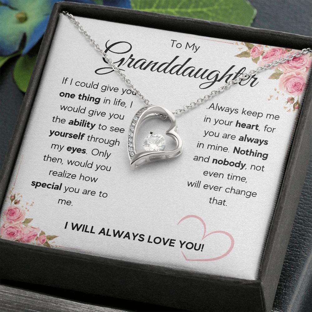 Gifts for adult granddaughter from grandmother and grandpa graduation birthday present Interlocking Necklace with Message Card and Gift Box - ON CLOUD NINE GIFTS