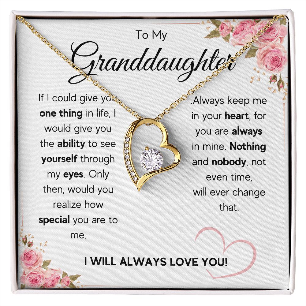 Gifts for adult granddaughter from grandmother and grandpa graduation birthday present Interlocking Necklace with Message Card and Gift Box - ON CLOUD NINE GIFTS