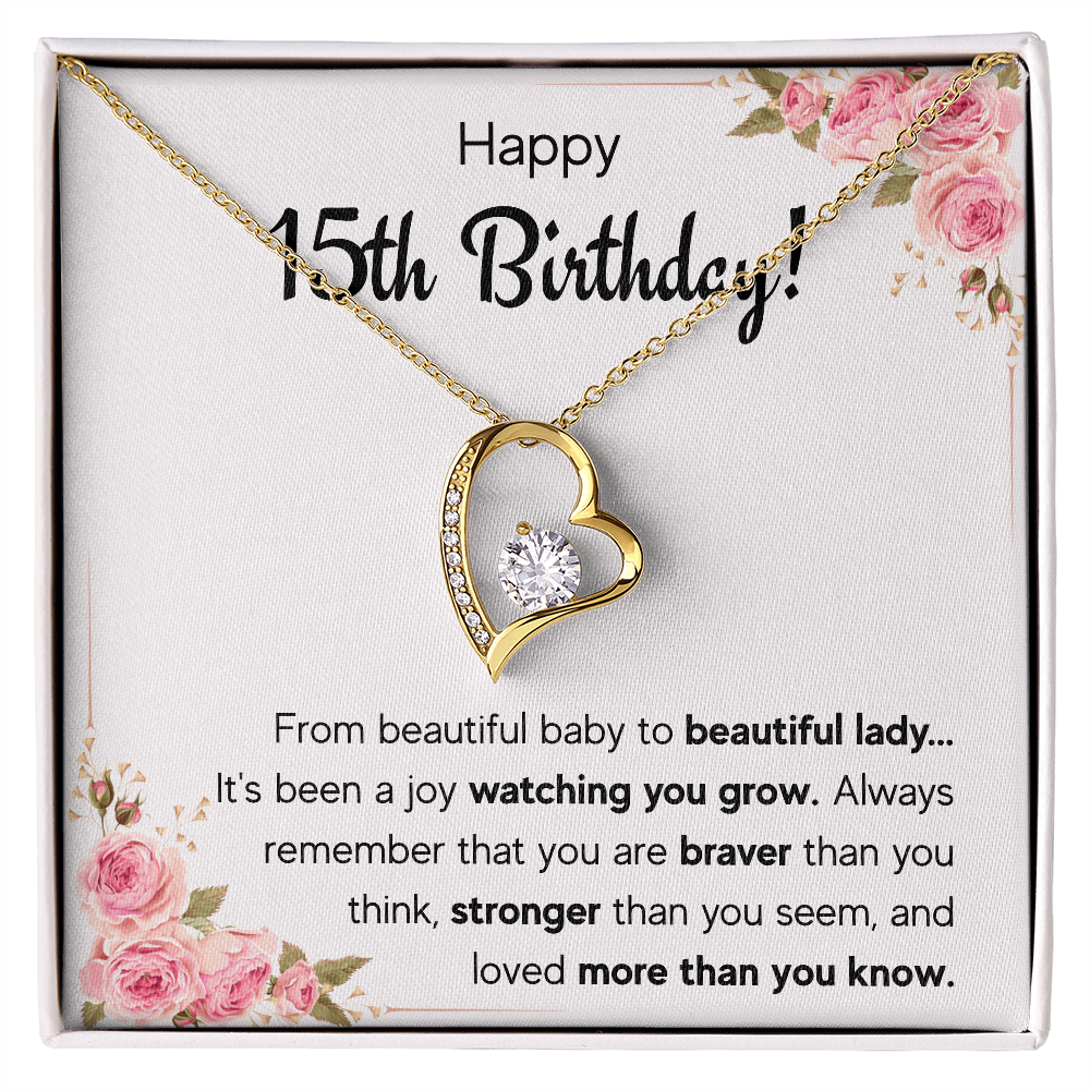 15 year old girl gifts for teen girls for 15th birthday gifts, sweet 15 necklace, quinceanera gifts, card, quinceanera jewelry, fifteen bday - ON CLOUD NINE GIFTS