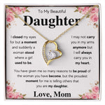 to my beautiful daughter from mom necklace mother and daughter necklaces birthday gifts for daughter adult mother to daughter gifts - ON CLOUD NINE GIFTS