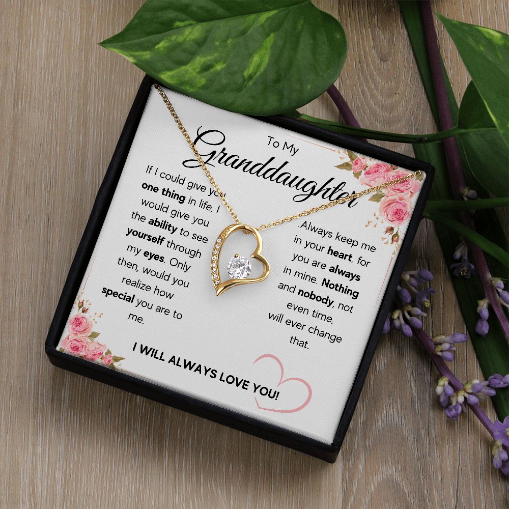 Gifts for adult granddaughter from grandmother and grandpa graduation birthday present Interlocking Necklace with Message Card and Gift Box - ON CLOUD NINE GIFTS