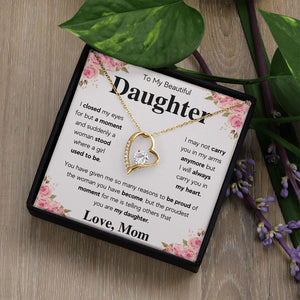 to my beautiful daughter from mom necklace mother and daughter necklaces birthday gifts for daughter adult mother to daughter gifts - ON CLOUD NINE GIFTS