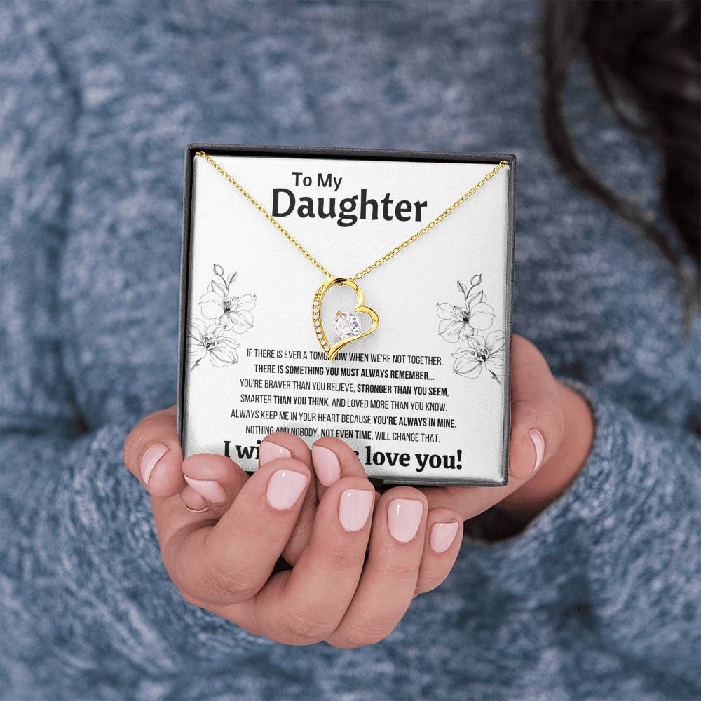 TO MY DAUGHTER "NOT EVEN TIME" FOREVER LOVE NECKLACE GIFT SET - ON CLOUD NINE GIFTS