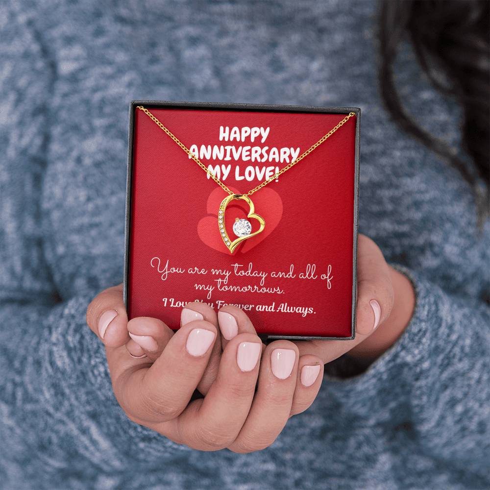 TO MY LOVE "TOMORROW" FOREVER LOVE NECKLACE ANNIVERSARY GIFT SET - ON CLOUD NINE GIFTS