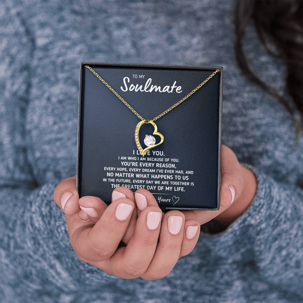 TO MY SOULMATE "GREATEST DAY" FOREVER LOVE NECKLACE GIFT SET - ON CLOUD NINE GIFTS