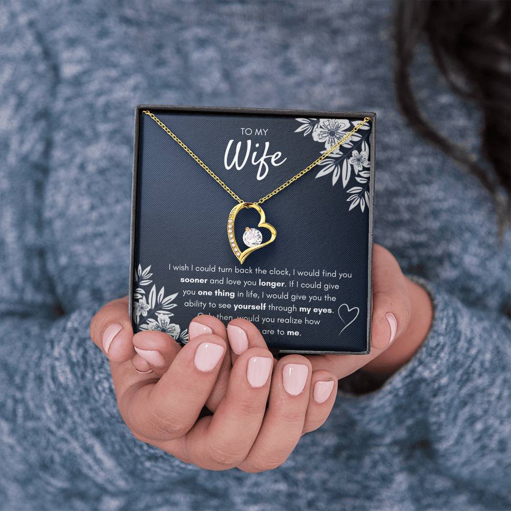 TO MY WIFE "FIND YOU SOONER" FOREVER LOVE NECKLACE GIFT SET - ON CLOUD NINE GIFTS