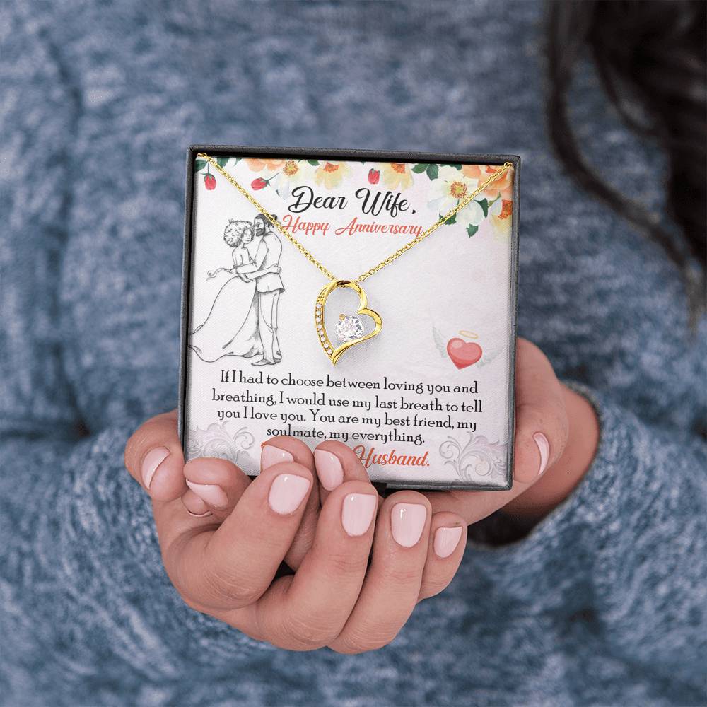 DEAR WIFE "BREATHING" FOREVER LOVE NECKLACE ANNIVERSARY GIFT SET - ON CLOUD NINE GIFTS