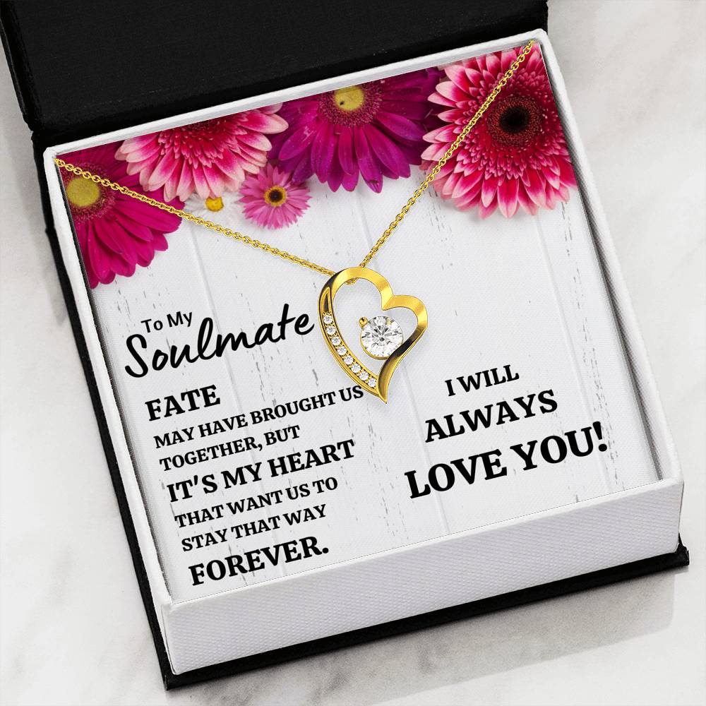 TO MY SOULMATE "IT'S MY HEART" FOREVER LOVE NECKLACE GIFT SET - ON CLOUD NINE GIFTS