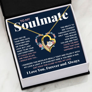 couples necklace to my wife birthday love gifts gift for girlfriend to my soulmate necklace for women gift ideas womens jewelry - ON CLOUD NINE GIFTS