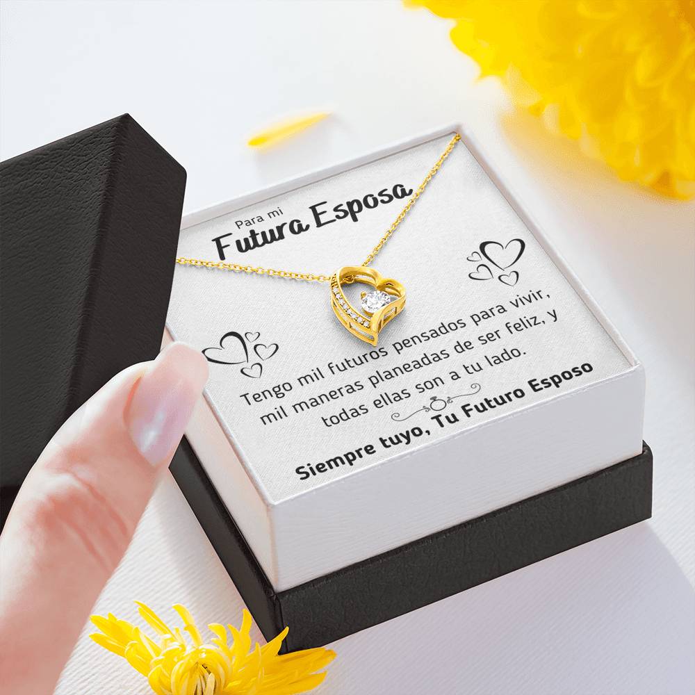 PARA MI FUTURA ESPOSA "MIL MANERAS" FOREVER LOVE NECKLACE GIFT SET - ON CLOUD NINE GIFTS